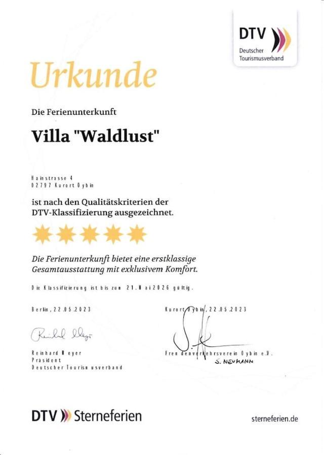 Villa Waldlust - 5 Sterne - 2 Schlafzimmer Kurort Oybin Eksteriør billede